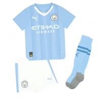 Fotbalové Dres Manchester City John Stones #5 Dětské Domácí 2023-24 Krátký Rukáv (+ trenýrky)